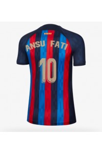 Barcelona Ansu Fati #10 Fotballdrakt Hjemme Klær Dame 2022-23 Korte ermer